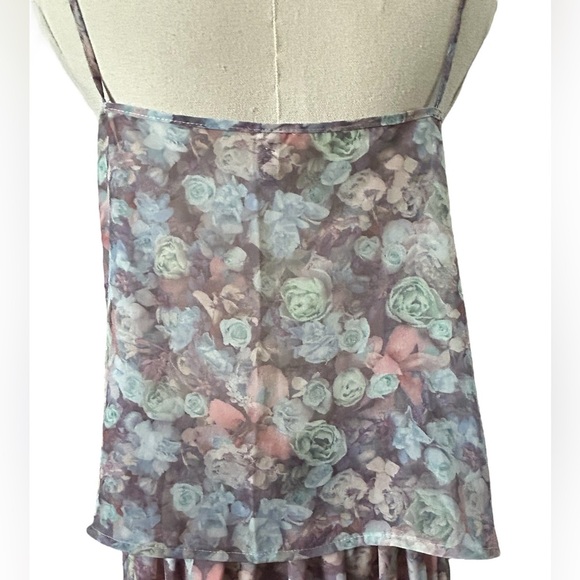 American Apparel Chiffon Rose Print Cami Tank - Picture 2 of 3